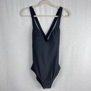 Black V-Neck Swimsuit